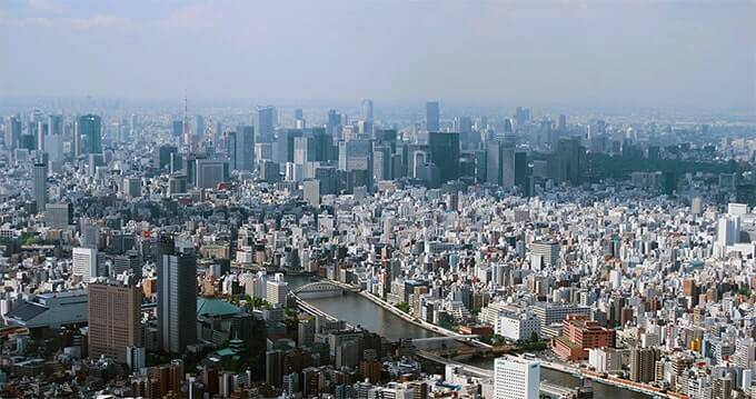 広大な東京の都市部